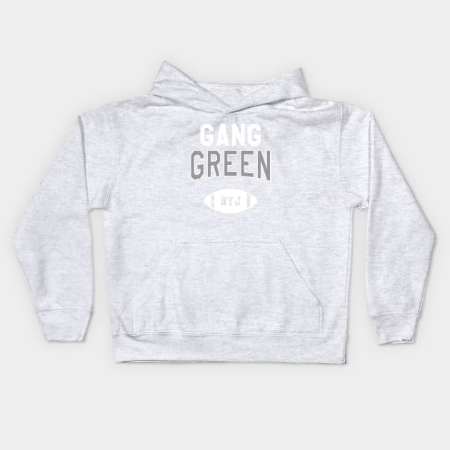 Gang Green Football || NYJ Kids Hoodie by Aloenalone